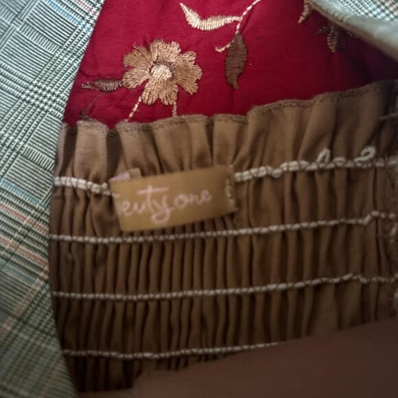 vintage forever 21 f21 sage green plaid vest top with buttons - Picture 5 of 6